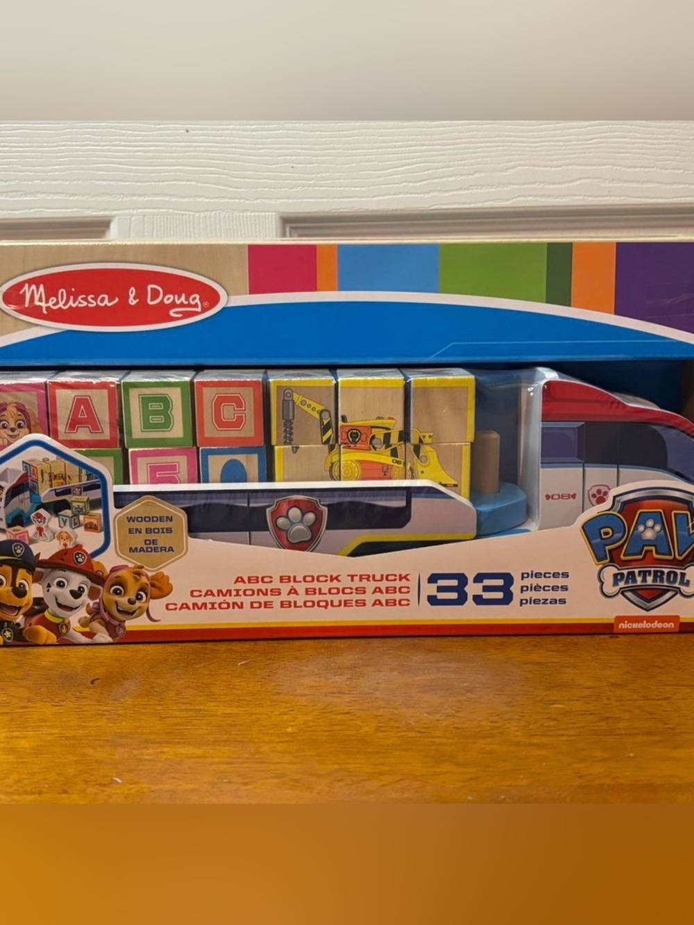 Melissa & Doug Paw Patrol ABC Block Truck - Red, Blue, Green, Yellow, Purple